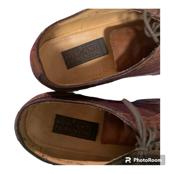 Mercanti Fiorentini | Wing Tip Oxford Shoes | 12M | Made in Italy | Brown - Picture 2 of 5